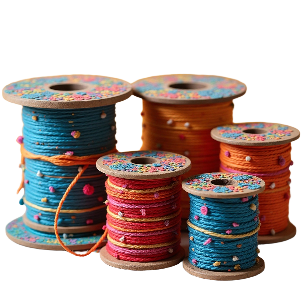 Colorful Thread Spools